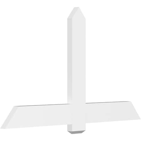 Ekena Millwork Eugene Architectural Grade PVC Gable Bracket, 60"W x 35"H x 2"D x 6"F, 14/12 Pitch GBP060X35X0206EUG00